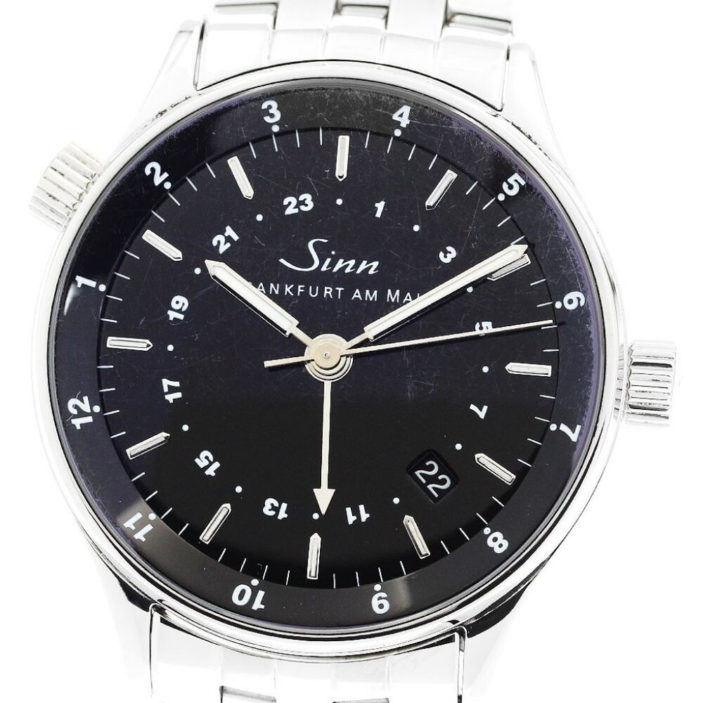 Sinn Financial Watch 6060 Date Dual Time black Dial Automatic Men's Watch_897443